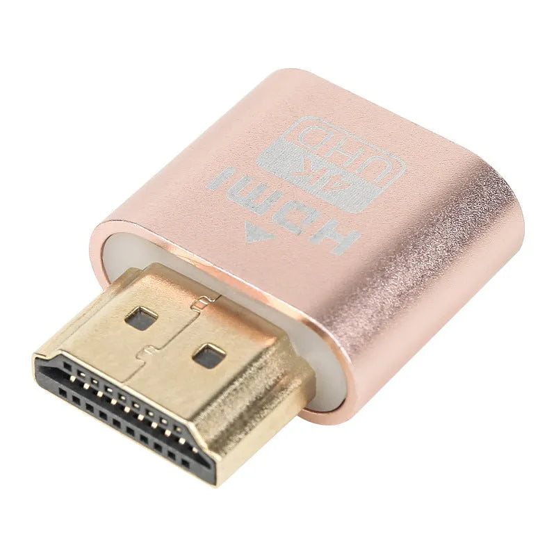 26.5mm HDMI graphics card dummy load adapter for virtual display simulation in various metallic colours