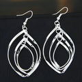 Alloy geometric hollowed-out round earrings for women in Circle 091226154 colour