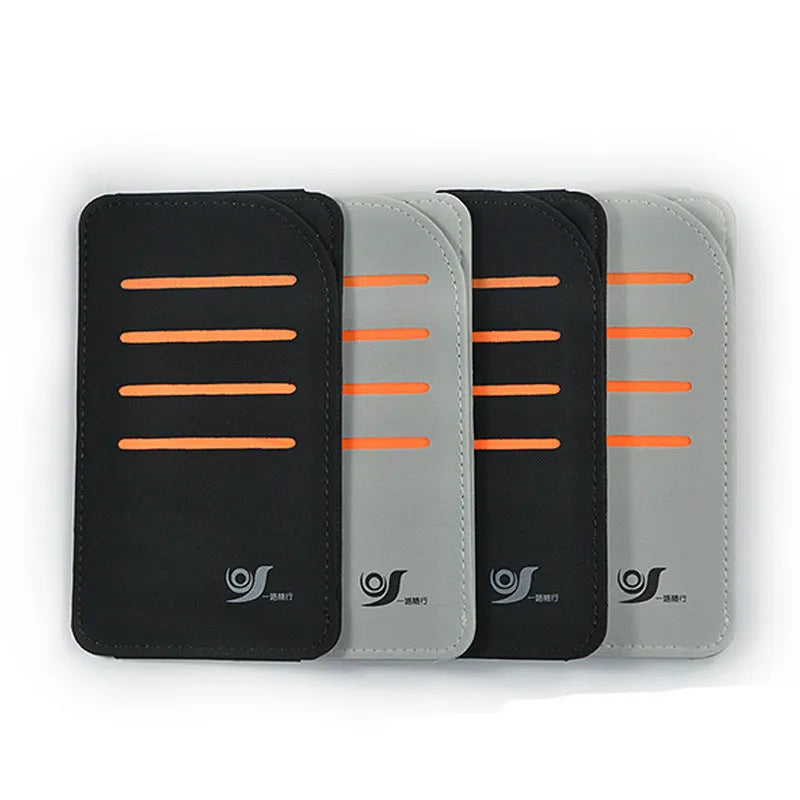 Car sun visor shading panels with storage bag showing four tablets for vehicle windscreen protection