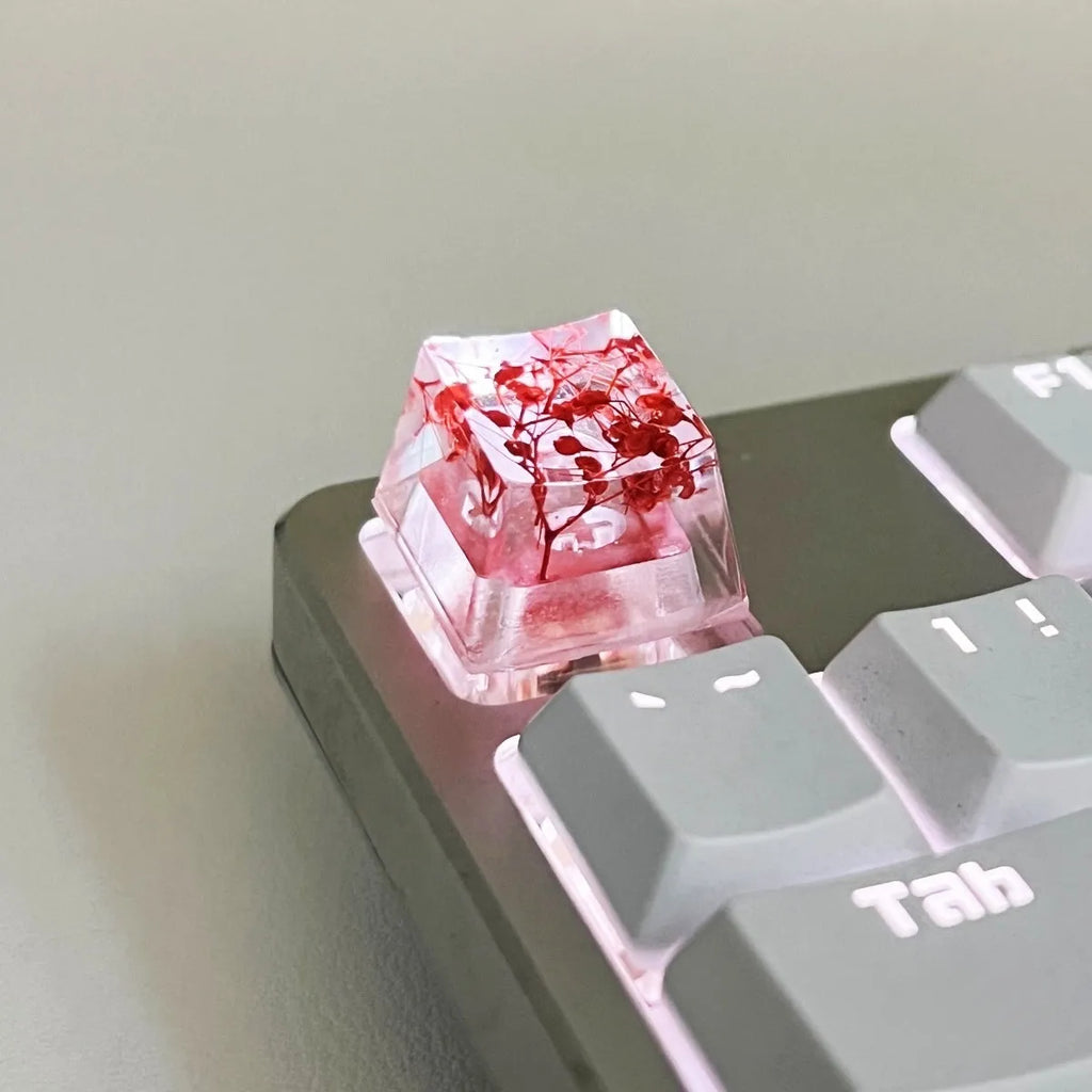 High transparency resin starry sky keycap for mechanical keyboards in multiple colour options