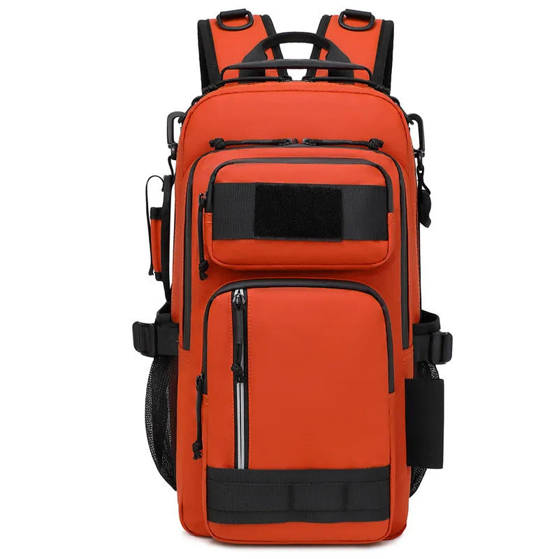 Derm fabric outdoor hiking backpack with 20-35L capacity in solid colour design