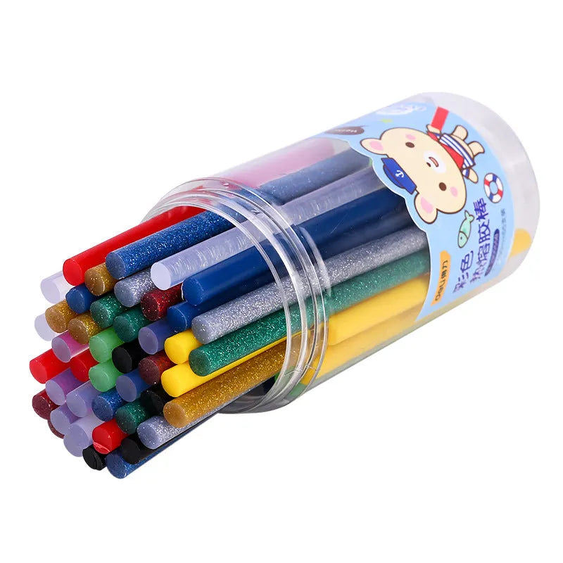 Pack of 55 transparent hot melt glue sticks for 7mm glue guns