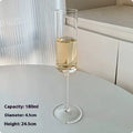 French goblet champagne glass in one of seven crystal colour options