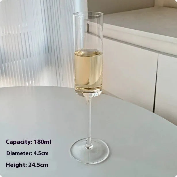 French goblet champagne glass in one of seven crystal colour options