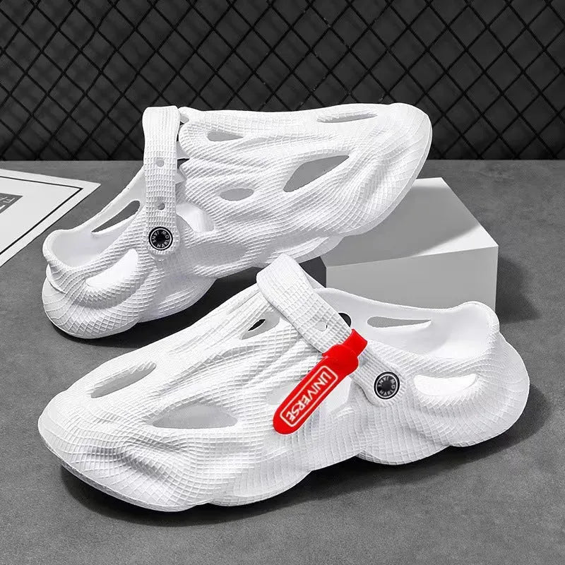 Coconut slippers closed toe beach shoes in grey colour EVA foam construction