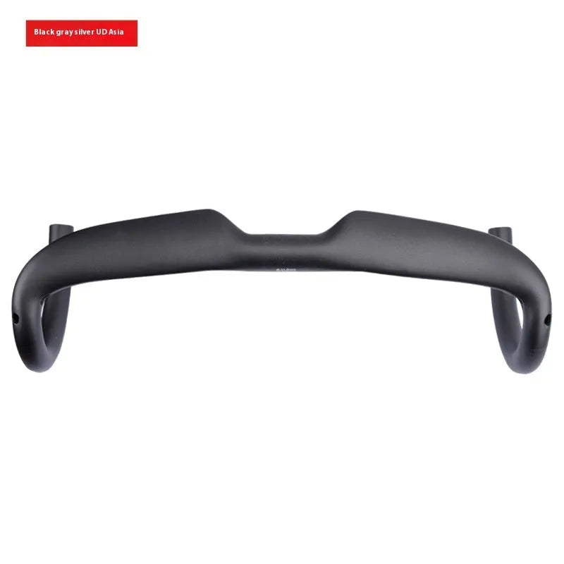 Carbon fibre road bicycle drop bar handle in black grey silver colour with UD finish options