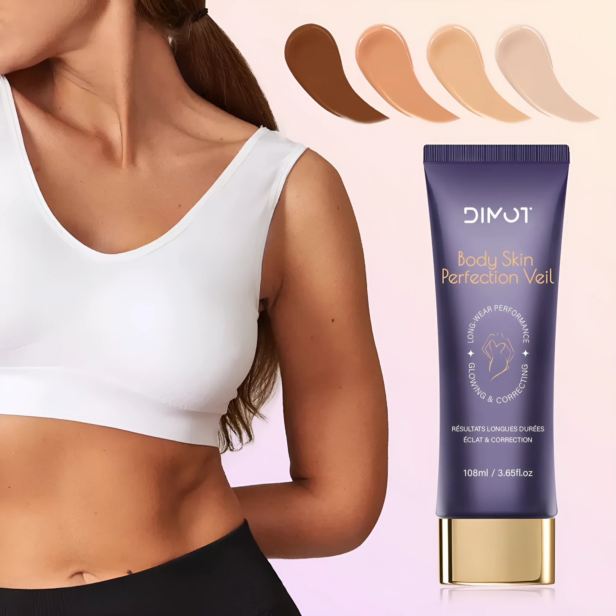 108ml waterproof body concealer cream with brush for tattoo and birthmark coverage in four colour options