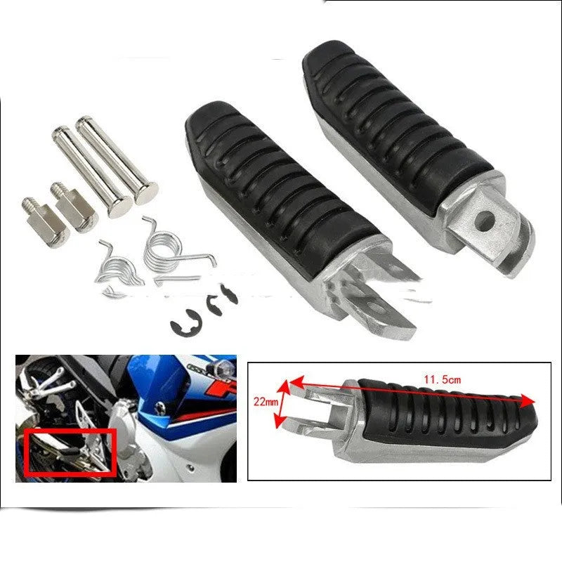 Black aluminium alloy motorcycle foot pedals replacement set for Suzuki Hayabusa and V-Strom models