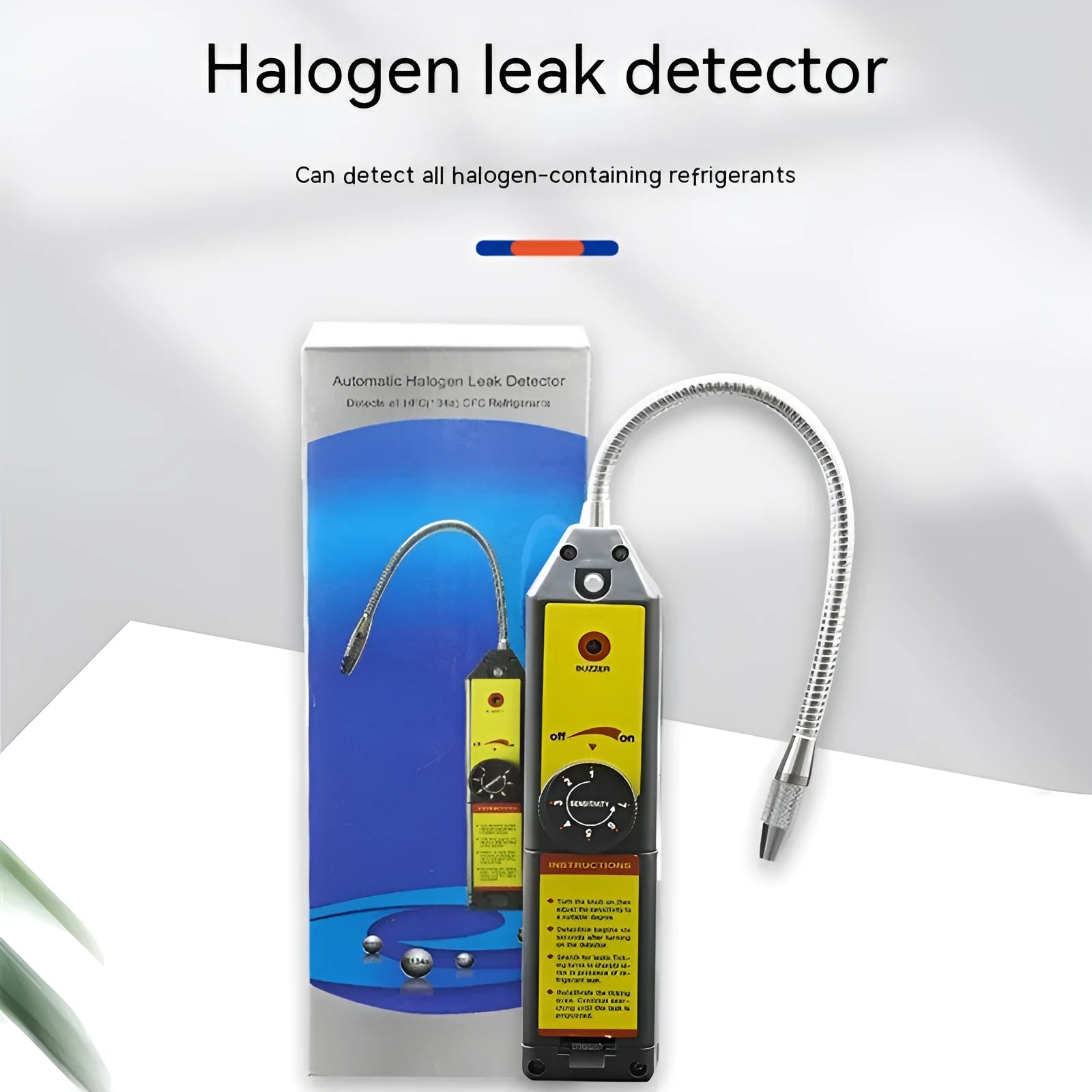 WJL-6000 electronic halogen refrigerant leak detector with 20cm probe for automotive systems