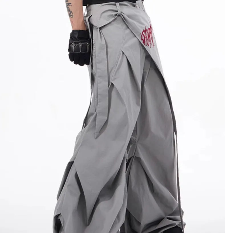 Boy's Korean-style wide-leg summer trousers in solid colours with Asian sizing options