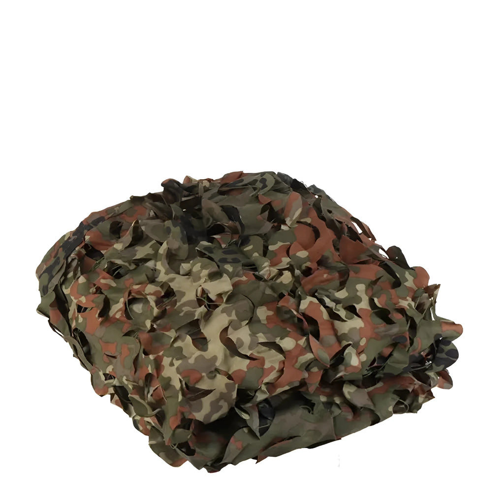 Green camouflage net with five pattern options for camp sunshade and outdoor concealment