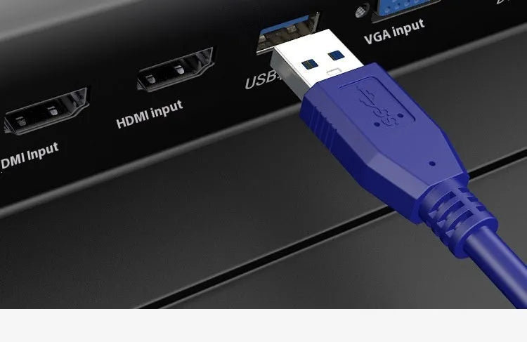 USB 3.0 data cable with nickel-plated connectors for external hard drives, shown in multiple available lengths.