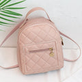 Korean style embroidered girls backpack in square shape with soft carry handle