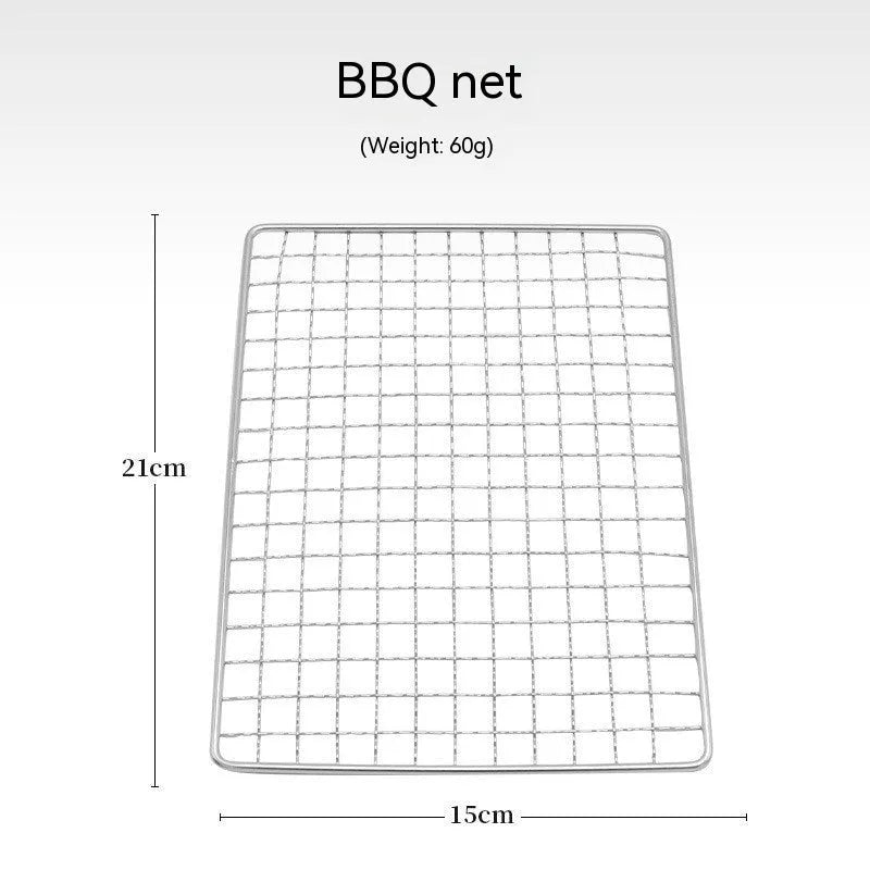 Folding stainless steel outdoor barbecue oven with grill rack and storage bag.