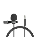 Wired lavalier clip-on microphone with in-ear headphones and a 1.5-metre cable for Apple and 3.5mm devices