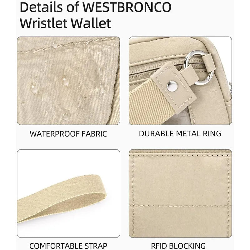 Waterproof quilted women's handbag with transparent deck panel in solid colour nylon