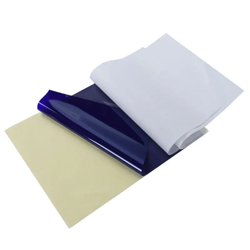 A4 clear tattoo transfer paper sheets with transfer paste gel for stencil creation