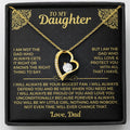 Hollow openwork heart pendant necklace on chain in silver or gold colour with gift box packaging.