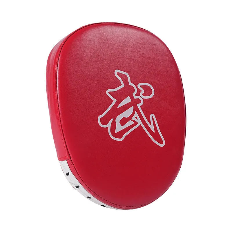 Boxing punch mitts for martial arts training in curved and flat designs with multiple colour options.