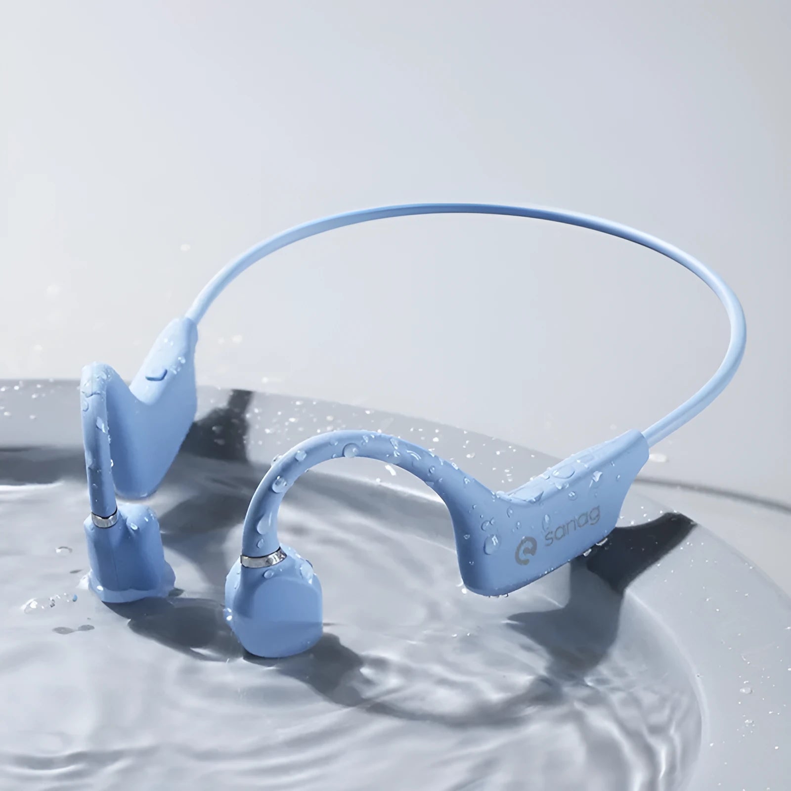 Bone conduction Bluetooth sports headphones in six colours including China red and haze blue