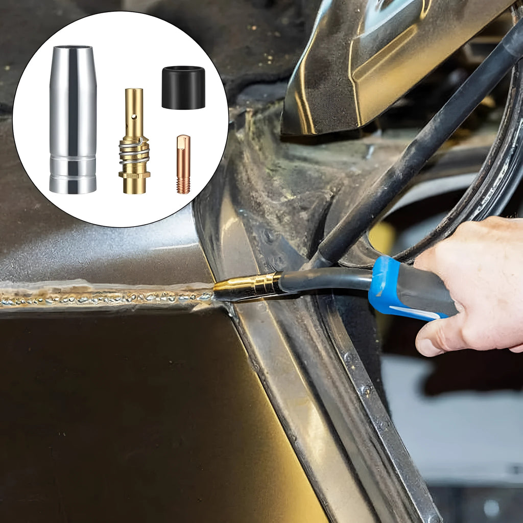 Welding fittings conductive nozzle protection suit 25-piece copper set with 15 conductive nozzles and 19mm length