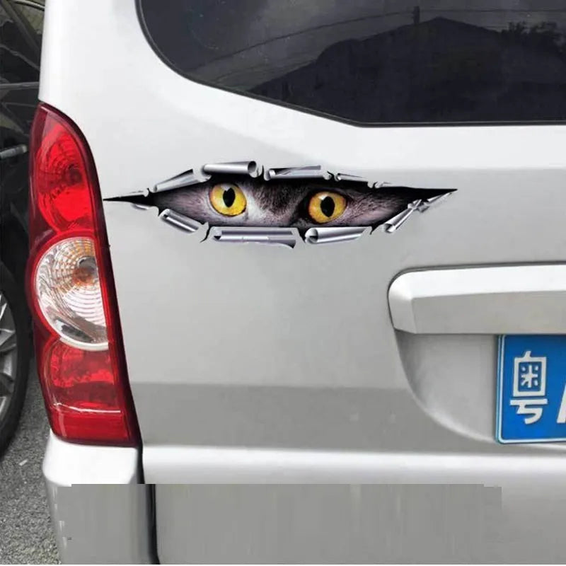 Tiger eye eagle eye car door bumper sticker 35cm with 3D design and PVC adhesive