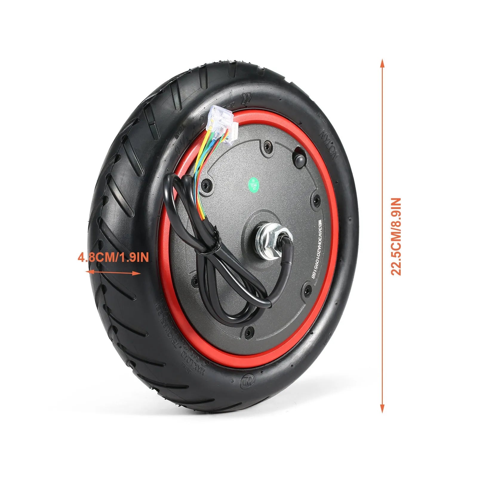 8.5 inch black electric scooter tyre for Pro 350w models with urban tread pattern