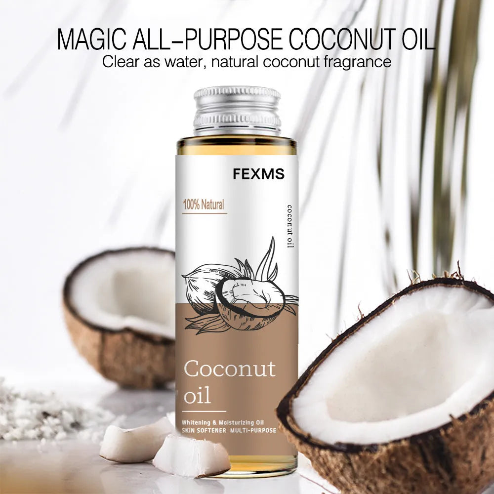 Coconut Skin Care Massage Body Care Essential Oil 100ml Universal Skin Type Castor Coconut Jojoba Olive Nuts Oil Set for Relaxing Massage
