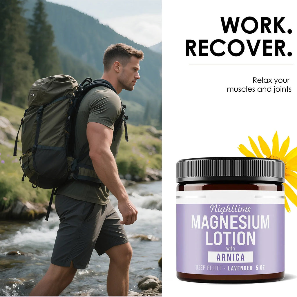 Magnesium Body Butter Cream 150ml in 7.1cm x 7.1cm x 6.0cm jar