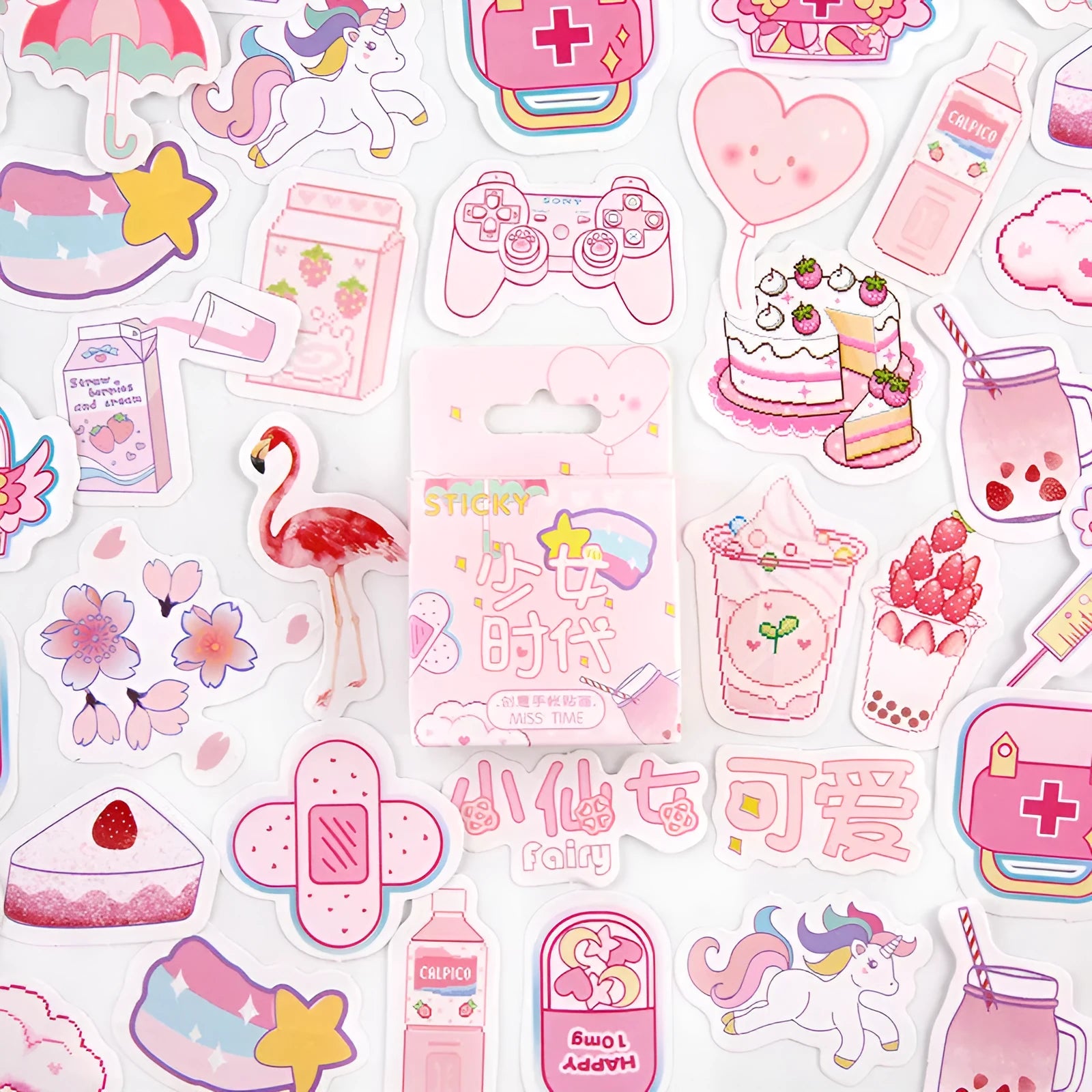 Creative cartoon children's journal decorative stickers set with nine different designs in 30x37mm size