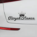 Reflective colourful crown car sticker measuring 30cm by 12cm on vehicle window