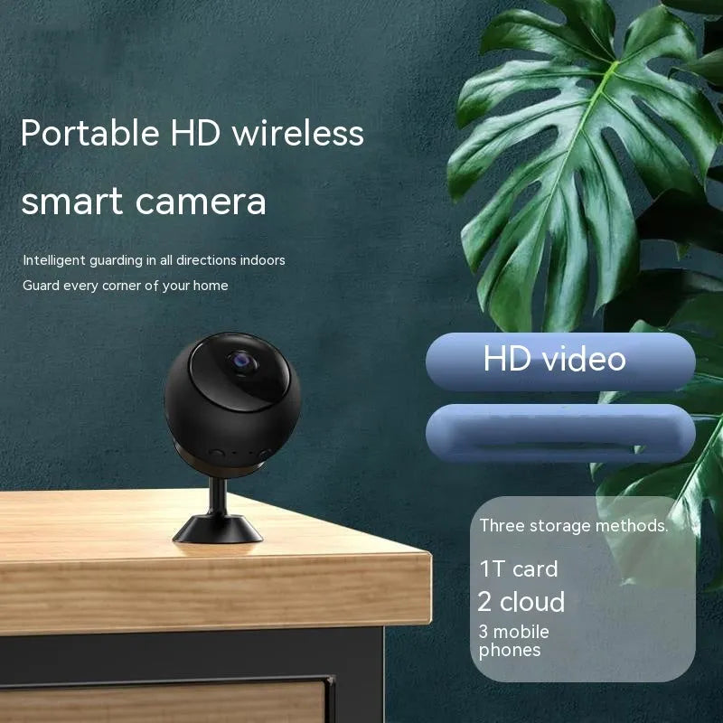 1080p wireless WIFI surveillance camera with ABS plastic housing and USB cable