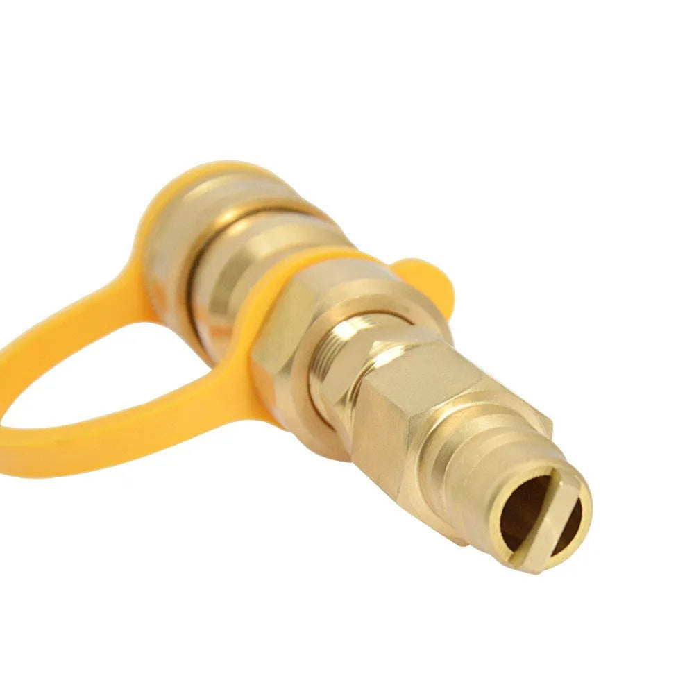 Brass gas propane conversion charging connector with 3/8 inch threads
