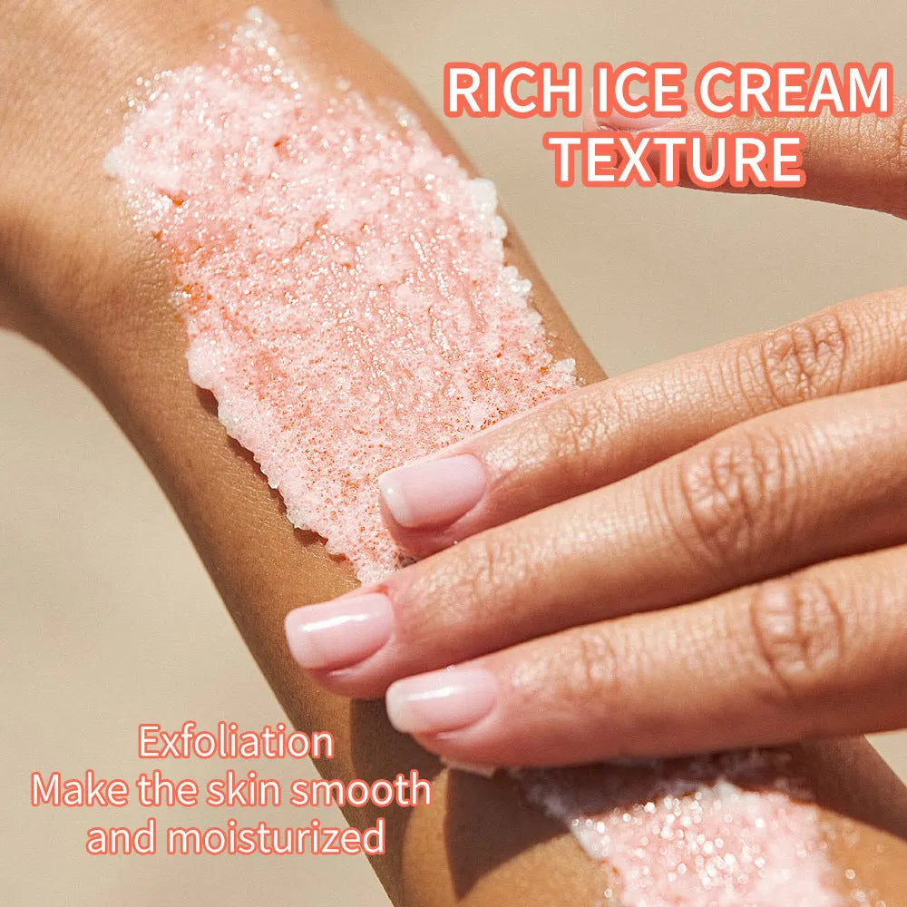 Himalayan Salt body scrub cream 200g exfoliating cream in a jar