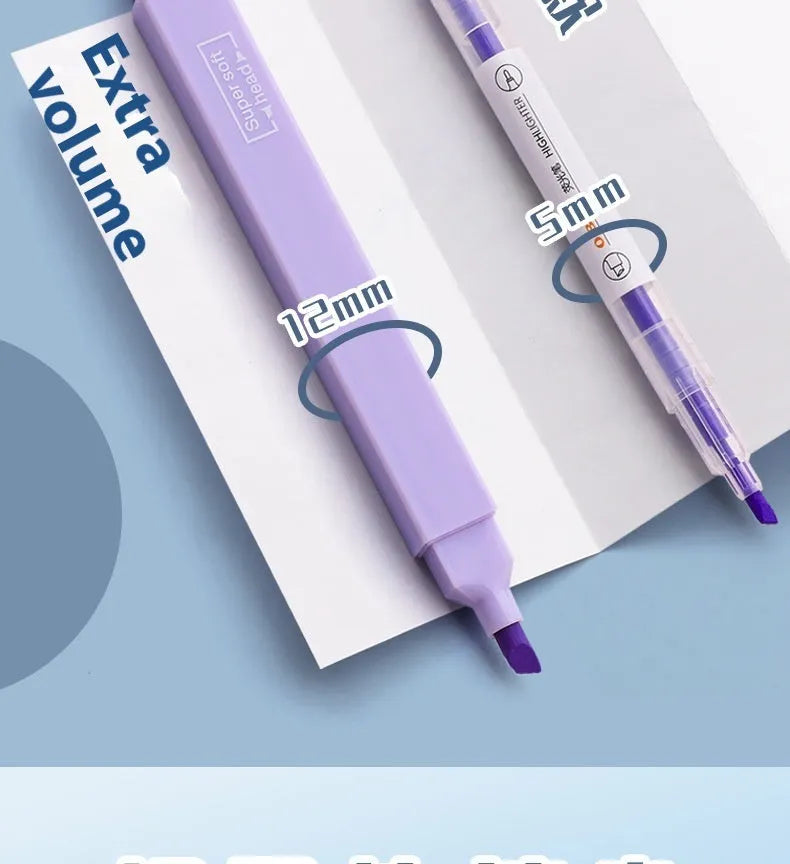 Pack of twelve double-ended fluorescent marker pens in assorted bright colours on a white background.