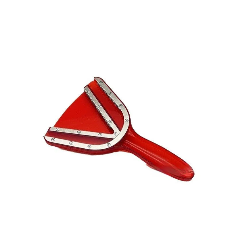 Adjustable telescopic bottle opener tool made from red ABS plastic with a non-slip handle.