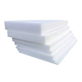 White high density EPE pearl cotton foam board showing thickness, 2 metres by 1 metre.