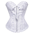 Women's black zipper front spandex corset for waist support and shaping