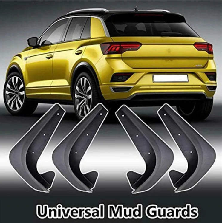 Black plastic universal car mudguard splash board measuring 25x22x7cm