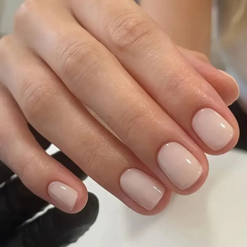 Solid colour MY119 plastic false nail art set in cute style for ladies