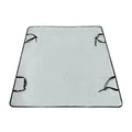 Water-resistant cloth car pet mat for rear seats with dog paw print design.