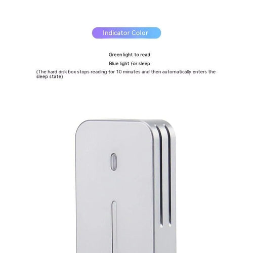 Aluminium alloy external SSD enclosure with USB-C port, compact rectangular design