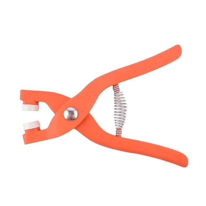 Stainless steel five claw no sew buttons and pliers tool for children's clothing.