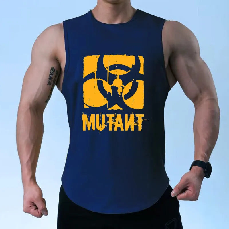 Men's loose polyester training waistcart in multiple colour options with sleeveless design for gym workouts