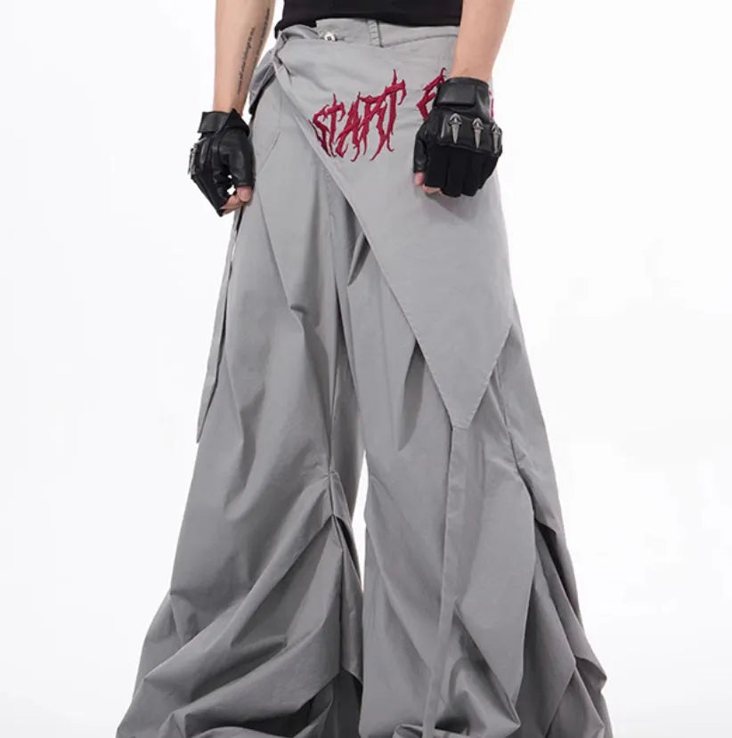 Boy's Korean-style wide-leg summer trousers in solid colours with Asian sizing options