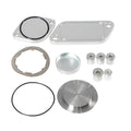 Silver aluminium alloy automotive valve cover for exhaust gas recirculation plug systems