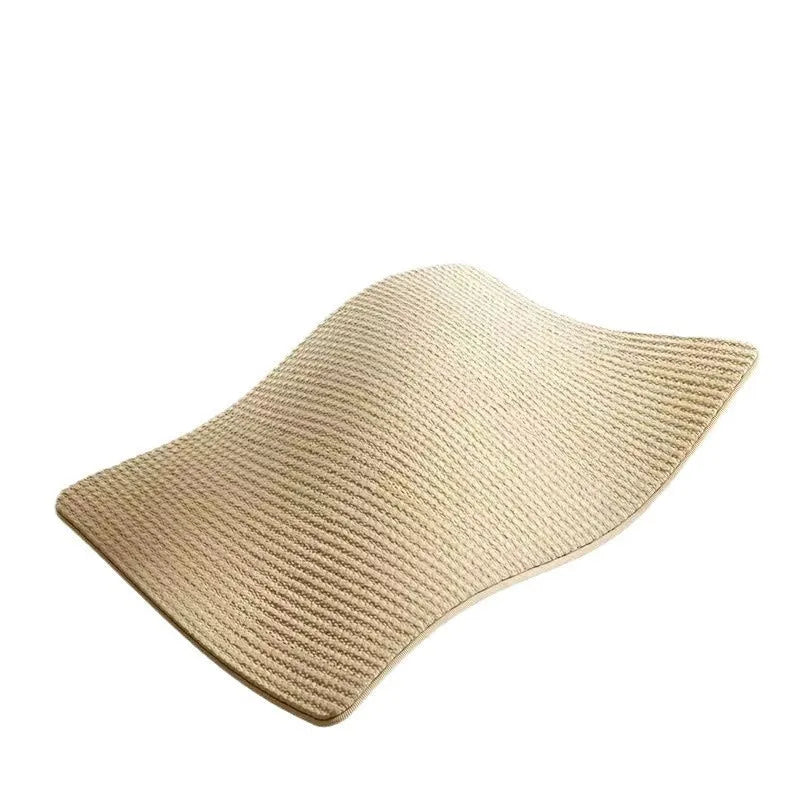 A large and a small sisal blanket cat scratch board in a pastoral style.