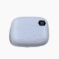 Automatic ultrasonic cleaning machine for invisible glasses in Pearl White measuring 85x65x30mm