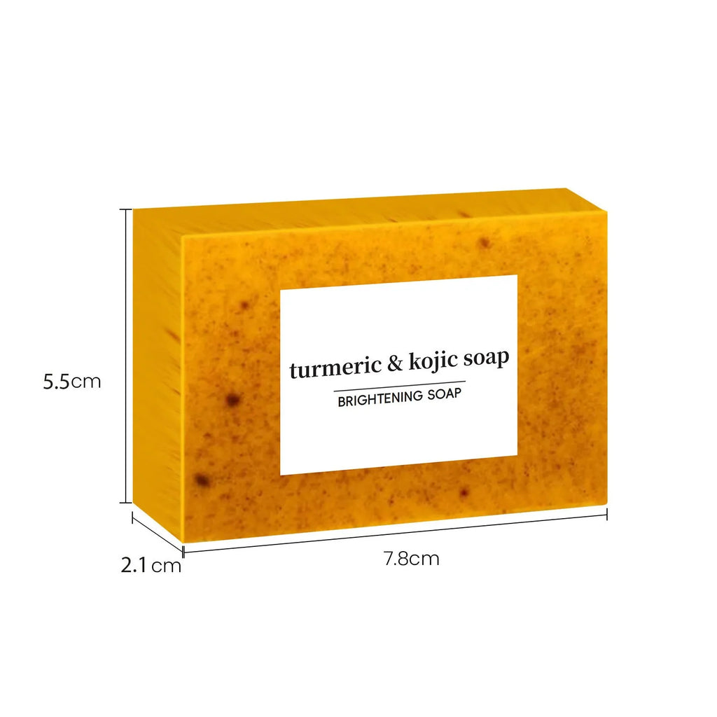 Turmeric and ginger facial cleansing kit with 30 pads, soap, mousse, and storage net