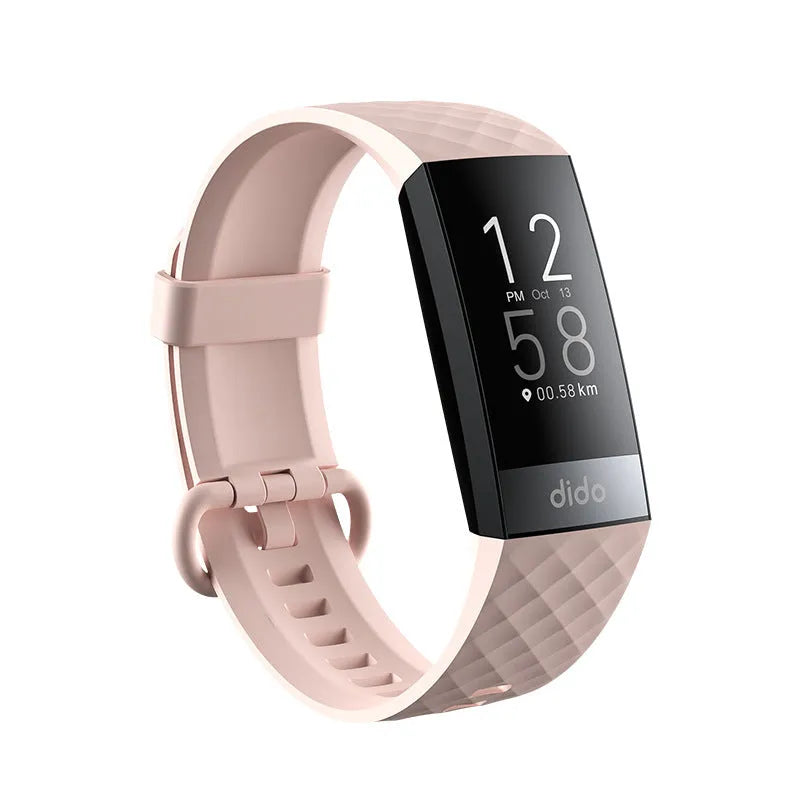 Y6 Black smart bracelet with 1.1-inch screen displaying blood pressure, heart rate, and ECG readings